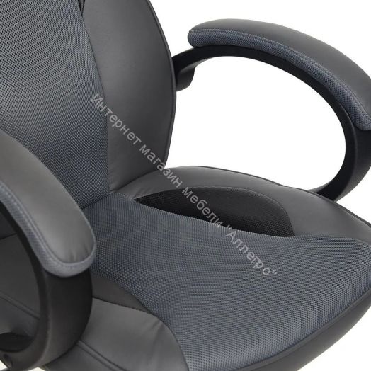 Кресло RACER GT new кож/зам/ткань, металлик/серый, 36/12