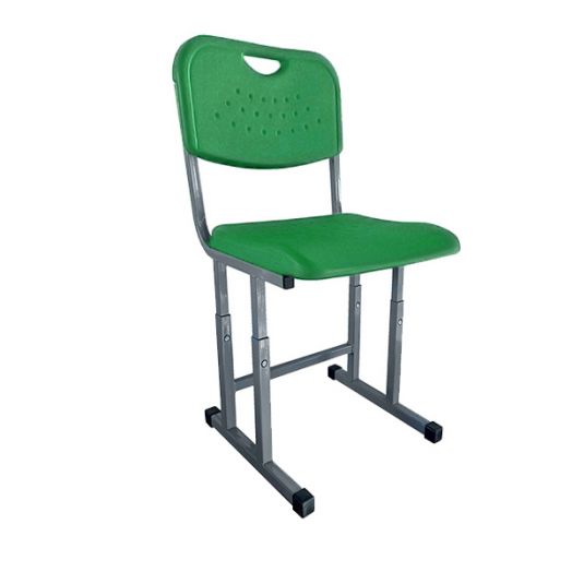 ЛСОШ-29-2 Стул ученический регулируемый (Антивандальный Двухслойный Дышащий зеленый пластик)