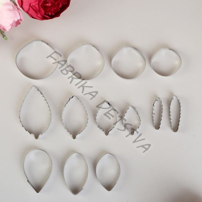 Форма для вырубки (каттер) "Роза" набор 13 деталей, (К-0004)