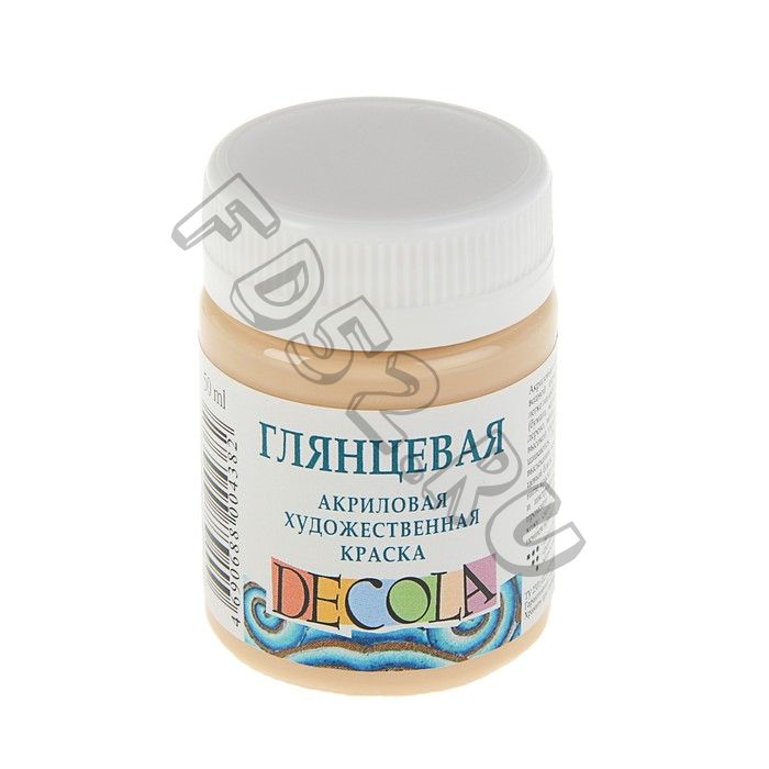 Краска акриловая Decola, 50 мл, телесная, Shine, глянцевая