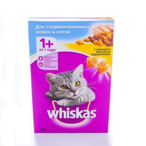 Корм д/стер кошек WHISKAS 350г под/курица