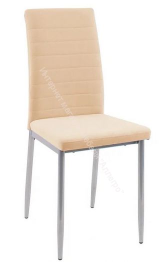 Стул DikLine ТЕКС каркас хром/кожзам Pegaso бежевый
