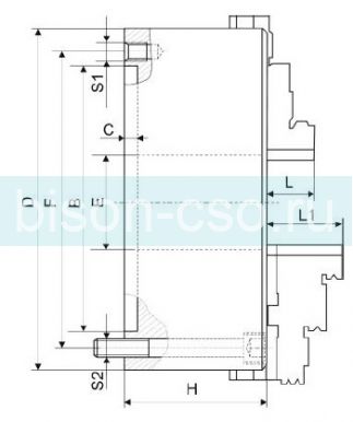Патрон токарный 400мм Т505-400 Poreba Польша аналог Бизон 3505-400
