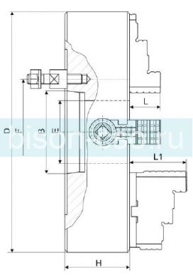Патрон токарный 315мм Т336-315-6 Poreba Польша. Стальной корпус. Аналог Бизон 4334-315-6