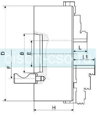Патрон токарный 400мм Т544-400-8 Poreba Польша аналог Бизон 3544-400-8