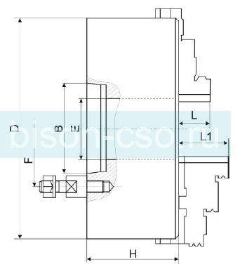 Патрон токарный 200мм Т534-200-6 Poreba Польша аналог Бизон 3534-200-6
