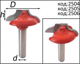 Фрезы для фасадов МДФ гравировальные «классика 1». Код: 2504; 2505; 2506.