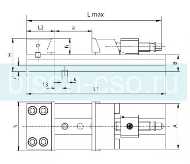 Тиски станочные 6620-200-635-360 Bison-Bial (Польша) Прецизионные