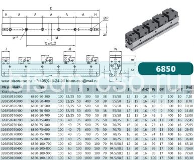 Прецизионные тиски 6850-50-300 Bison-Bial Польша модульная система зажима
