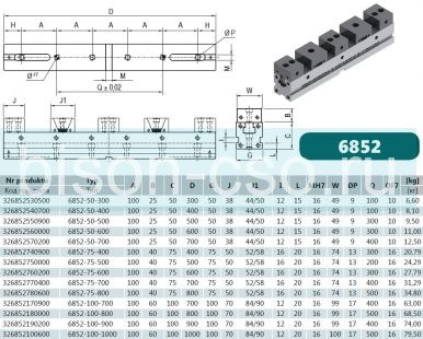 Станочные тиски 6852-75-600 Bison-Bial Польша модульная система зажима
