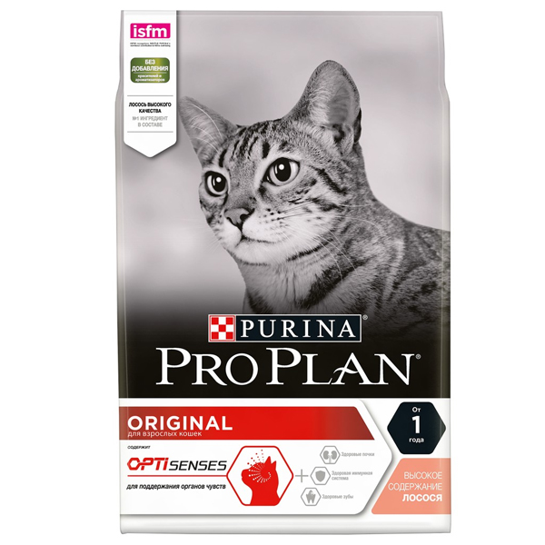 Сухой корм для кошек Pro Plan Adult с лососем