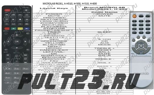 MICROLAB R6261, A-H510, H-500, H-510, H-600