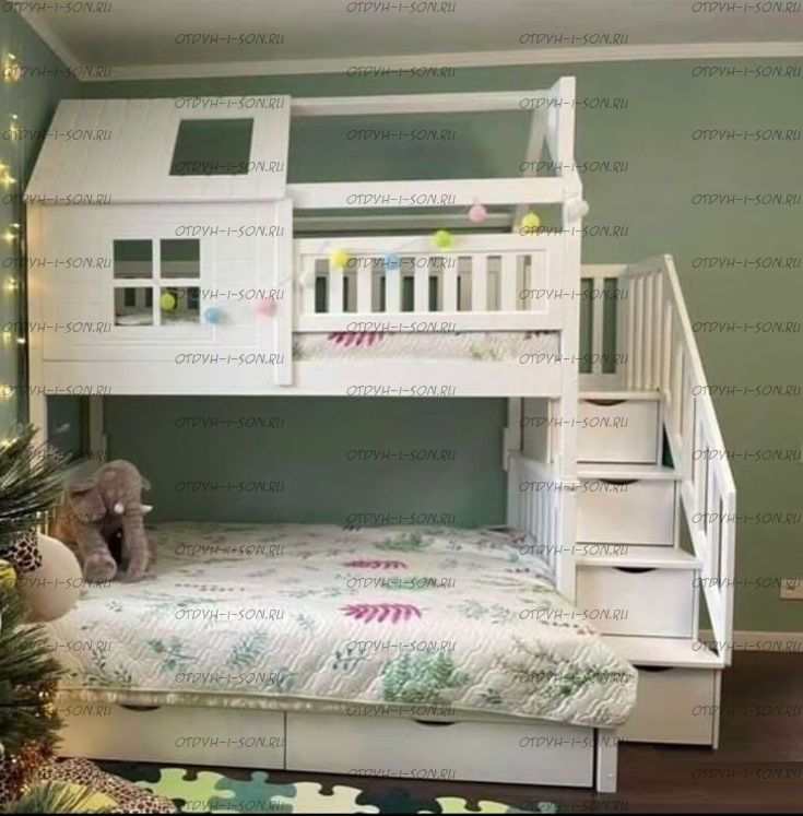 Кровать двухъярусная Домик Felicia №24+