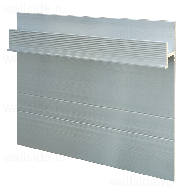 Скрытый плинтус Ликорн С-02.2.1 серебристый блестящий