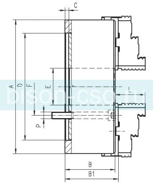 Патрон Bison-Bial токарный Польша  тип 3205-1250 со сборными кулачками
