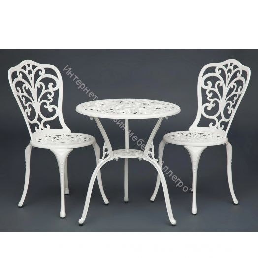 Комплект Secret De Maison Romance (стол +2 стула) алюминиевый сплав, butter white