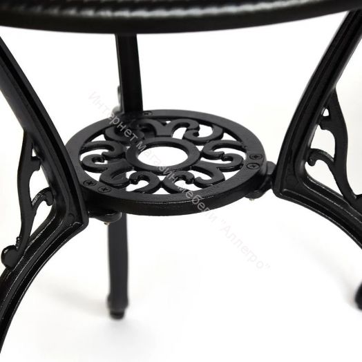 Комплект Secret De Maison Romance (стол +2 стула) алюминиевый сплав, черный