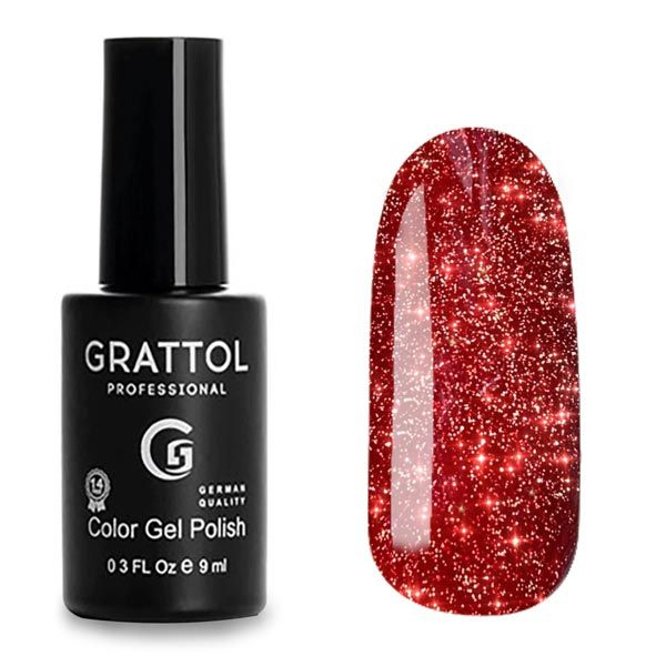 ГЕЛЬ-ЛАК СВЕТООТРАЖАЮЩИЙ GRATTOL COLOR GEL POLISH BRIGHT STAR 02, 9 МЛ