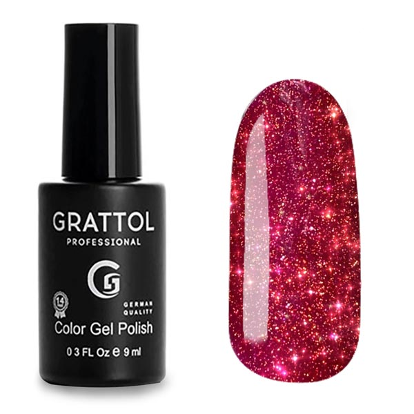 ГЕЛЬ-ЛАК СВЕТООТРАЖАЮЩИЙ GRATTOL COLOR GEL POLISH BRIGHT STAR 01, 9 МЛ