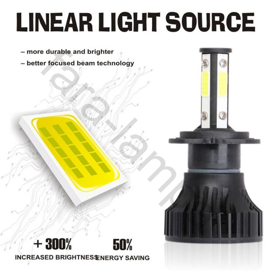 Светодиодная лампа для авто серия X1 цоколь H7