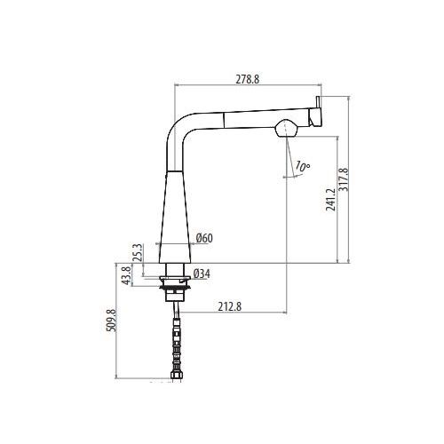 Смеситель для кухни Gattoni Zeta Mill 7015 схема 2