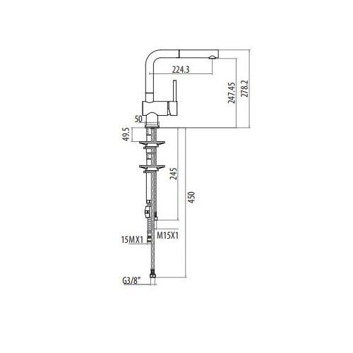 Смеситель для кухни с вытяжным изливом Gattoni Easy 0410 ФОТО