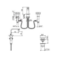 Смеситель для биде Gattoni Dolce Vita GAS GAS217/32 схема 2