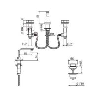 Смеситель для биде Gattoni Dolce Vita GAS GAS217/31 схема 2