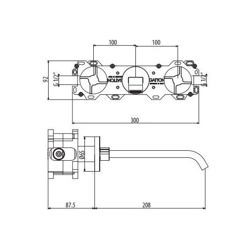 Смеситель для раковины встраиваемый Gattoni Dolce Vita GAS GAS170/32 ФОТО