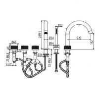 Смеситель для ванны Gattoni Dolce Vita MD MD400/23 схема 2