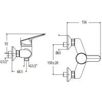 Смеситель для душа Gattoni H2OMIX4000 40028 схема 2