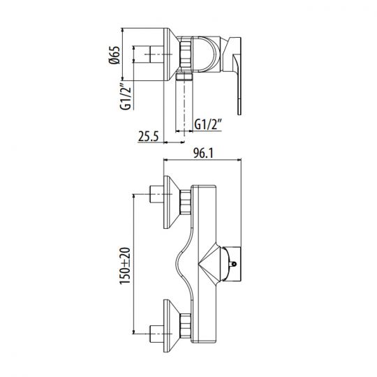 Смеситель для душа Gattoni H2OMIX7000 70025 ФОТО