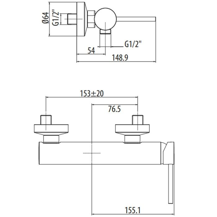 Смеситель для душа Gattoni Circle Two 9125 ФОТО