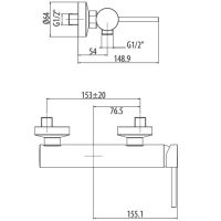 Смеситель для душа Gattoni Circle Two 9125 схема 2