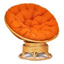 Кресло-качалка "PAPASAN" w 23/01 B / с подушкой / Honey (мед), ткань Оранжевый, С 23