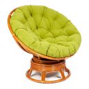 Кресло-качалка "PAPASAN" w 23/01 B / с подушкой / Cognac (коньяк), флок Олива, 23