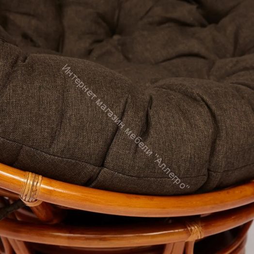 Кресло-качалка "PAPASAN" w 23/01 B / с подушкой / Cognac (коньяк), ткань Коричневый, 3М7-147