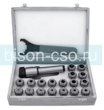 Цанговый патрон Bison-Bial Польша 7711-4AEM-ER32 KPL кон. М4 с набором цанг