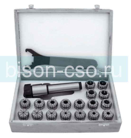 Цанговый патрон Bison-Bial Польша 7711-5AEM-ER40 KPL кон. М5 с набором цанг