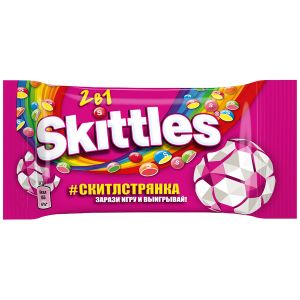 Жевательная конфета SKITTLES 38г 2 в 1