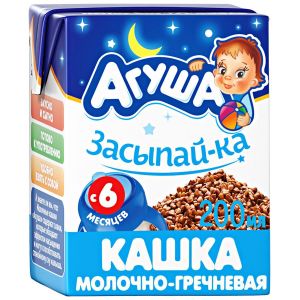 ДП Каша АГУША Засыпай-ка 200г 2,5% Гречневая молочная с 6мес т/п