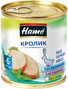 ДП Пюре HAME 100г Кролик с 6мес ж/б