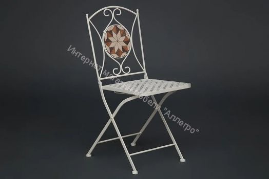 Стул Secret De Maison Julia стальной сплав, butter white/ плитка звезда