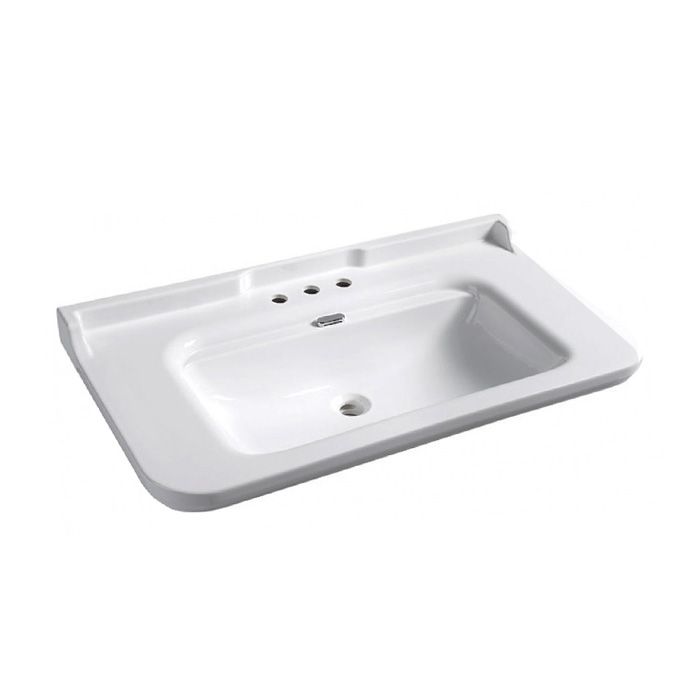 Изображение Kerasan Waldorf раковина с 1 отверстием с накладкой перелива 414