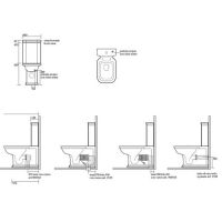 Напольный унитаз моноблок Kerasan Waldorf 411701 схема 4