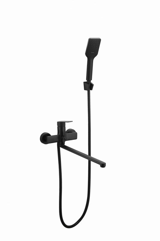 Смеситель ESKO "Singapore black" для ванны, излив 350мм, с акс., арт.SB 31
