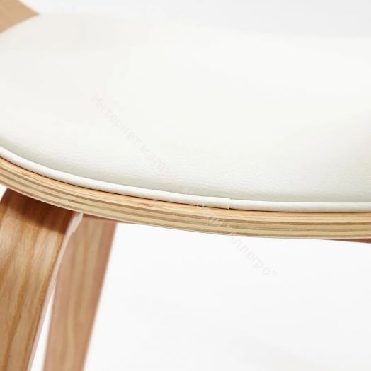 Стул VIMTA (mod.8021) дерево / экокожа, натуральный/белый