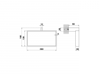 Держатель для полотенец дизайнерский прямоугольный Cisal Accessori Bagno QU090220 схема 2