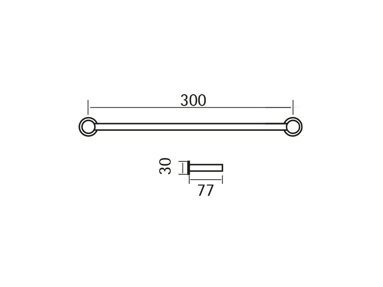 Держатель для полотенец Cisal Xion XI090102/XI090103/XI090100 схема 2