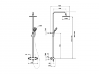 Душевая колонна Cisal Colonne Doccia SCC82090 схема 2